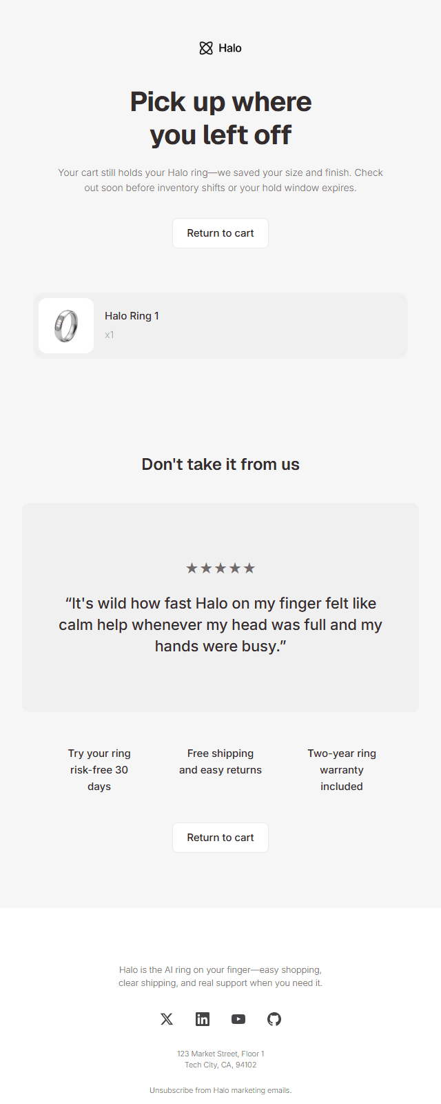 Abandoned Cart · Studio email template preview
