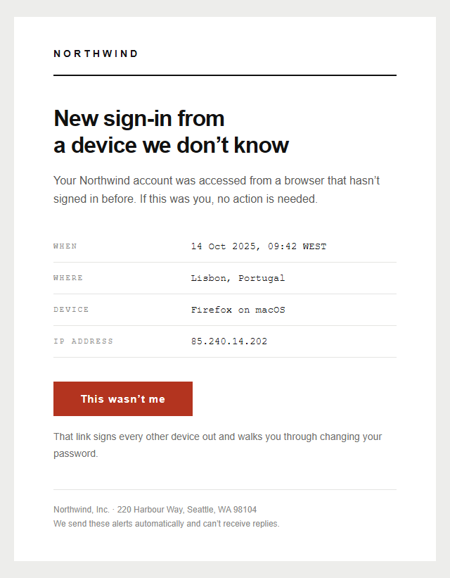 Security Alert · Minimal