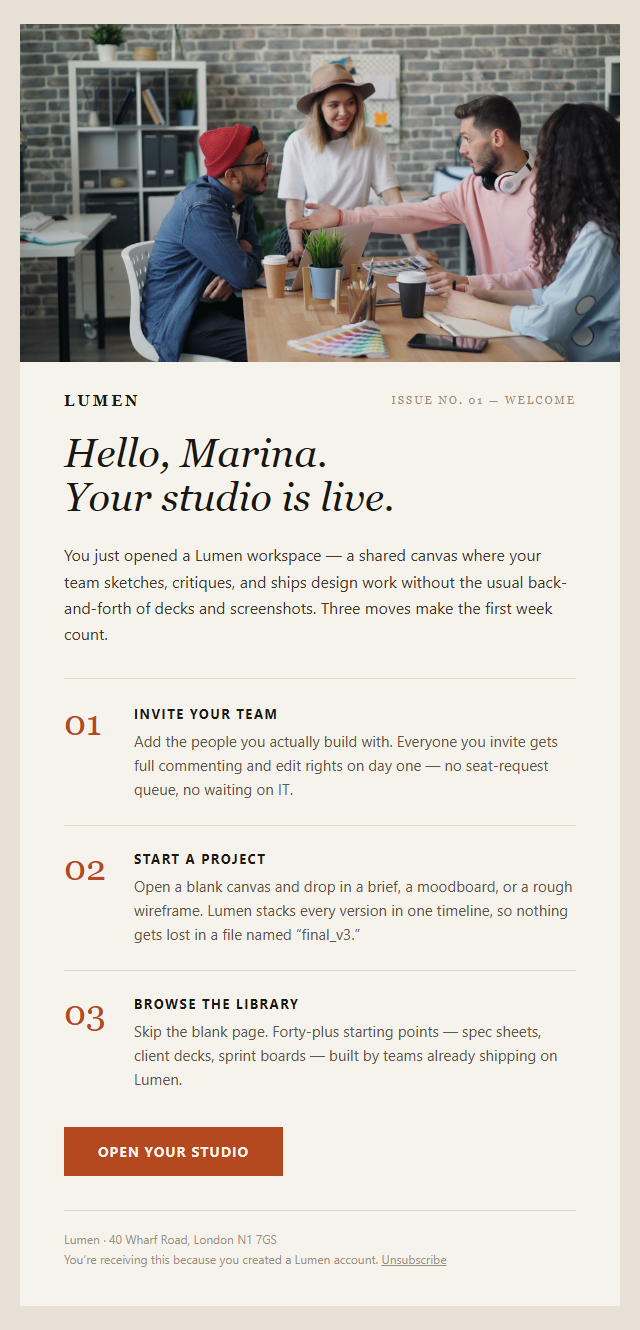 Welcome · Editorial